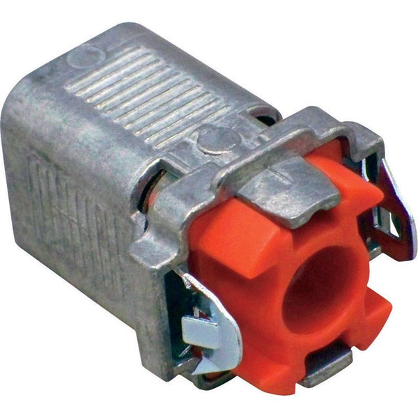 Sigma Electric 45505 ProConnex Double Snap Lock 3/8 in. Dia. Die-Cast Zinc Flex Connector For AC, MC and FMC/RWFMC, No Size, No Color, 2 Count