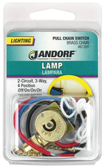 Jandorf 61200 pull chain switch, Brass
