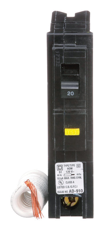 Square D by Schneider Electric HOM120GFICP Homeline Circuit Breaker 20 Amp 120 V Cd3, Pack of 1, As Shown in The Image