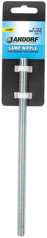 JANDORF SPECIALTY HARDWARE 60172 8" 1/8IP Zinc Nipple