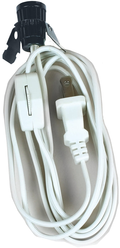 JANDORF Specialty Hardware 60138 6' White 18 Gauge lamp Cord