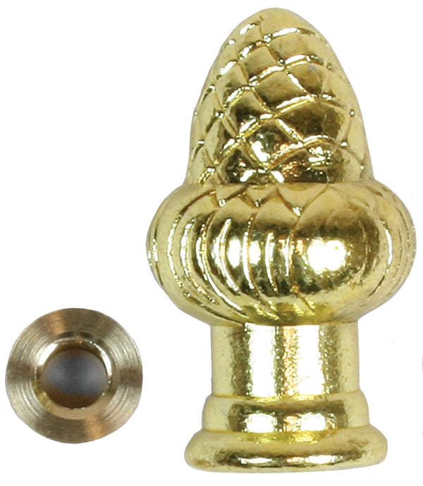 Orrco 60104 Brass Acorn Acron Finial, Red