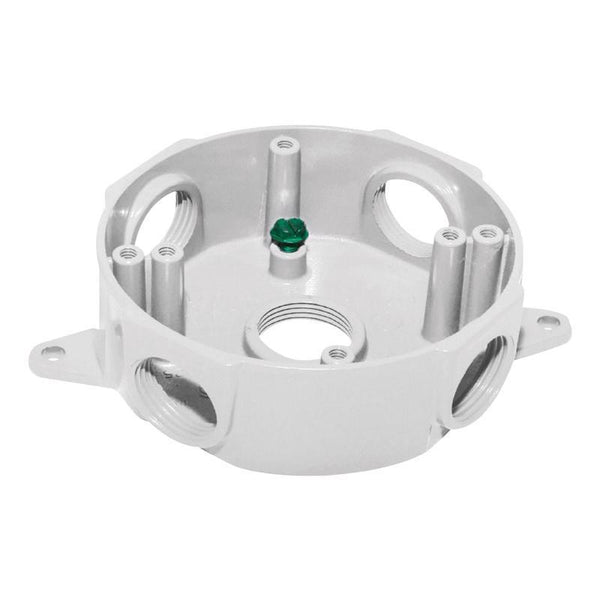 Sigma Engineered Solutions, White Sigma Electric 143854WH 1/2-Inch 5 Hole Round Box