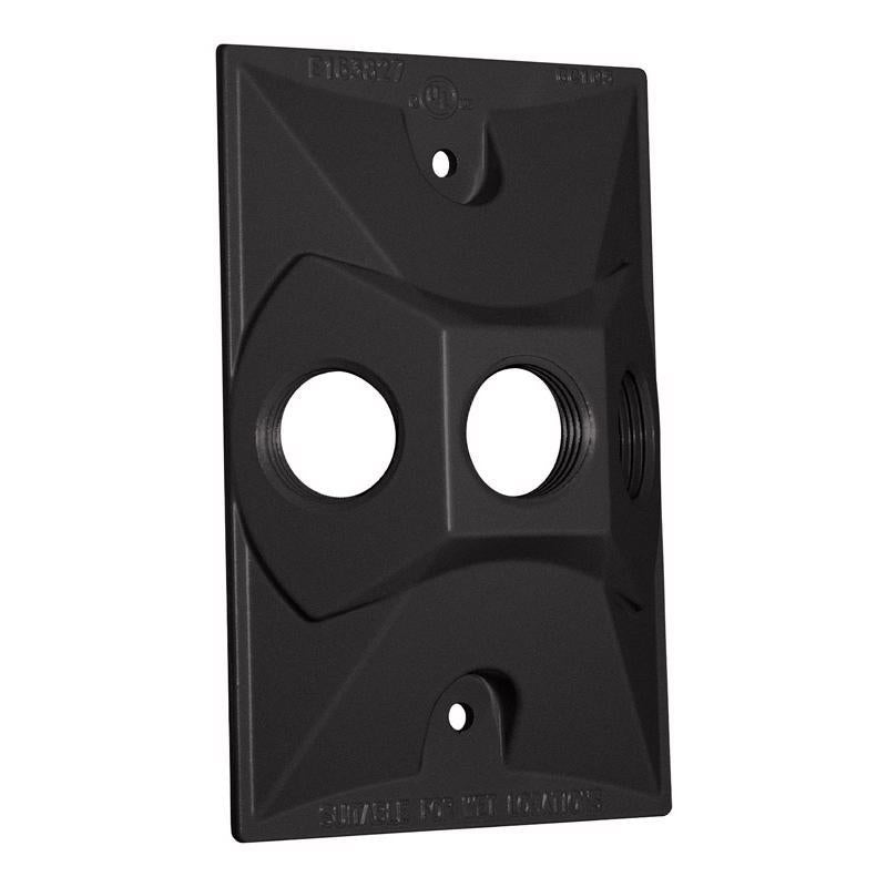 Sigma Electric, Bronze Count (Pack of 1) Sigma Engineered Solutions, 14373BR 1/2-Inch 3 Hole 1-Gang Lamp Holder Cover