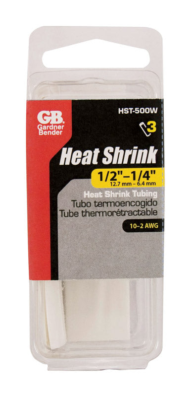 Gardner Bender Heat Shrk Tube WHT1/2PK3 HST-500W (3-Pack)