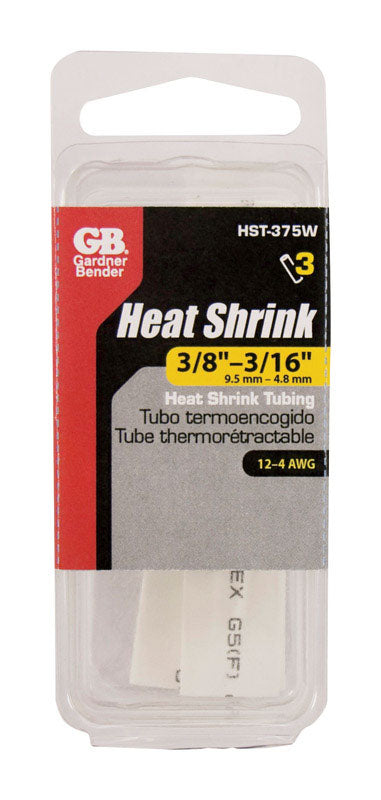 Gardner Bender Heat Shrk Tube WHT3/8PK3 HST-375W