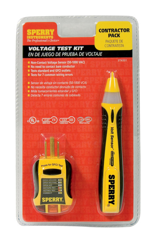 Gardner Bender Sperry Instruments STK001 Non-Contact Voltage Tester (VD6504) & GFCI Outlet / Receptacle Tester (GFI6302) Kit