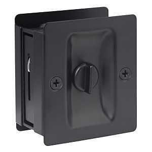 SURE-LOC DP712 FBL Square Pocket Door Pull, Privacy, Flat Black
