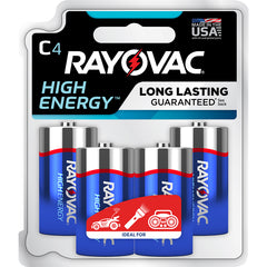 Rayovac Alkaline Reclosable Batteries, C Size, 0.70 Pound 814-4TK