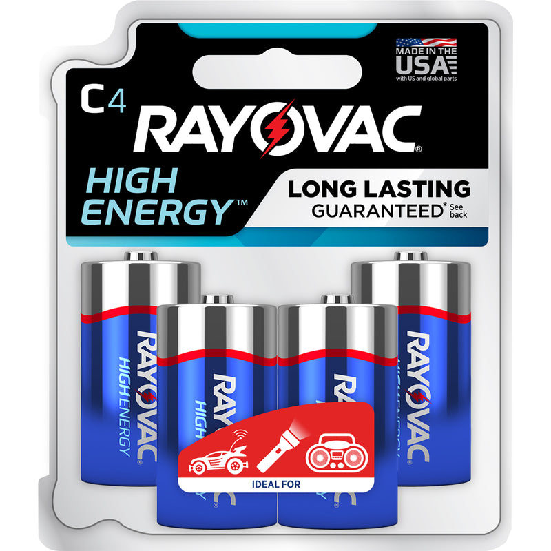 Rayovac Alkaline Reclosable Batteries, C Size, 0.70 Pound
