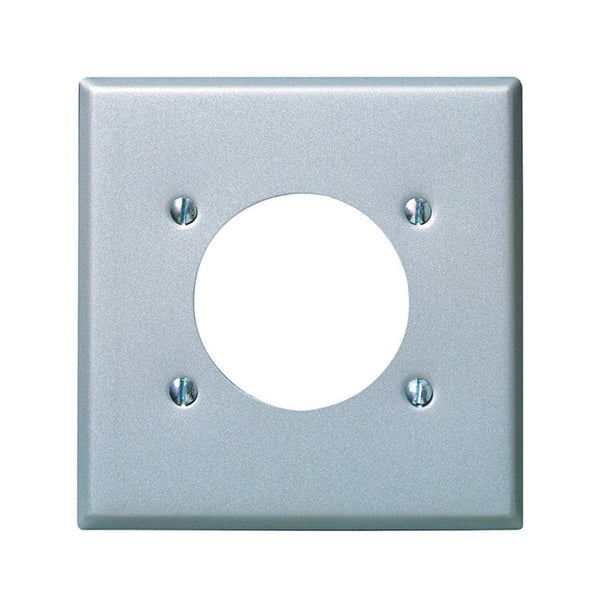 Leviton 2-Gang Flush Mount 2.15 Inch Dia. Device Receptacle, Standard, Aluminum, 4934 04934-000