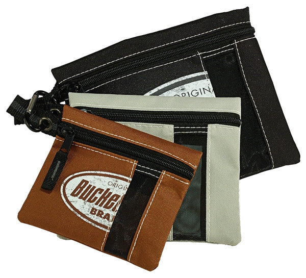 Bucket Boss 3 Poly Zipper Bags in Brown Grey and Black, 25200