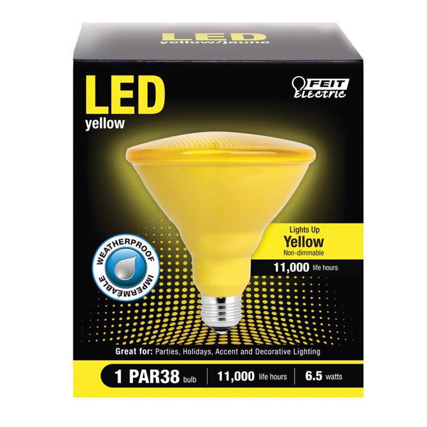 Feit Electric LED Non-Dimmable PAR38 Yellow Reflector PAR38/Y/10KLED/BX