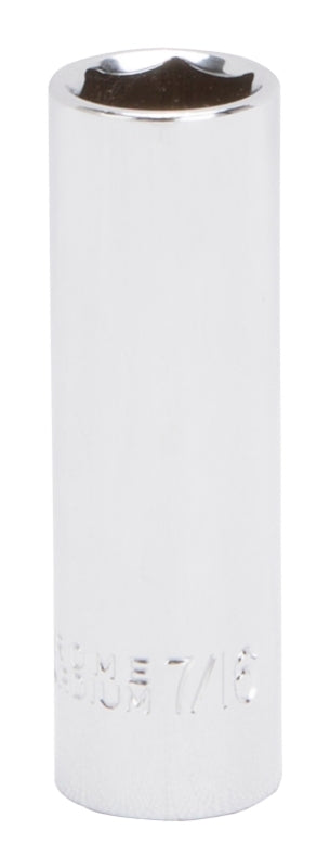 MINTCRAFT MT6487714 1/4-Drive 6-Point Deep Socket, 7/16-Inch