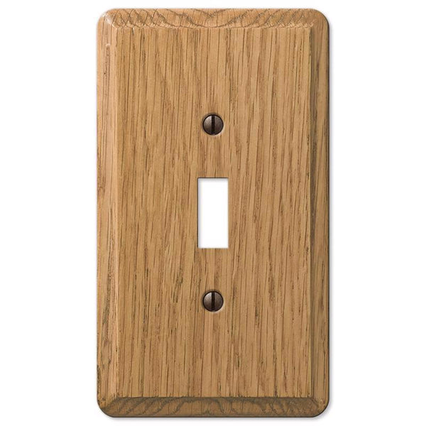 Amerelle Amertac 901TL 1 Toggle Light Oak Solid Wood Wallplate
