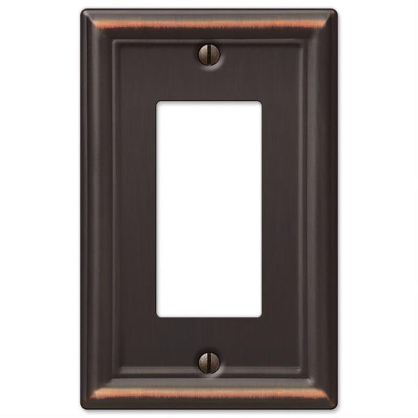 AmerTac Amerelle 149RDB Chelsea Steel Wallplate 1 Rocker Light Switch Aged Bronze