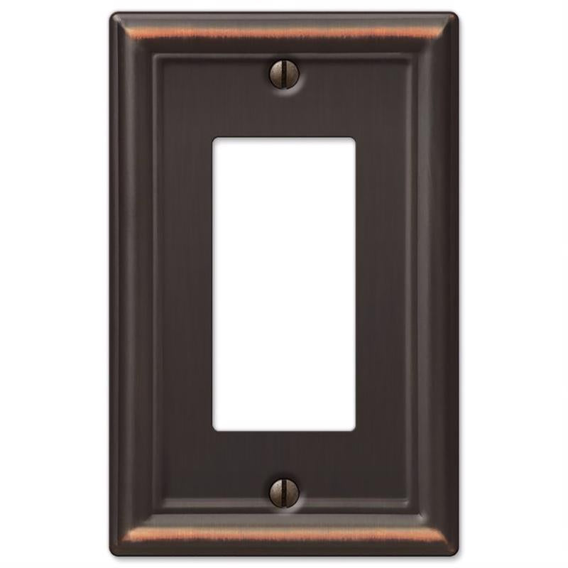 Amerelle 149RDB Chelsea Steel Wallplate 1 Rocker Light Switch Aged Bronze