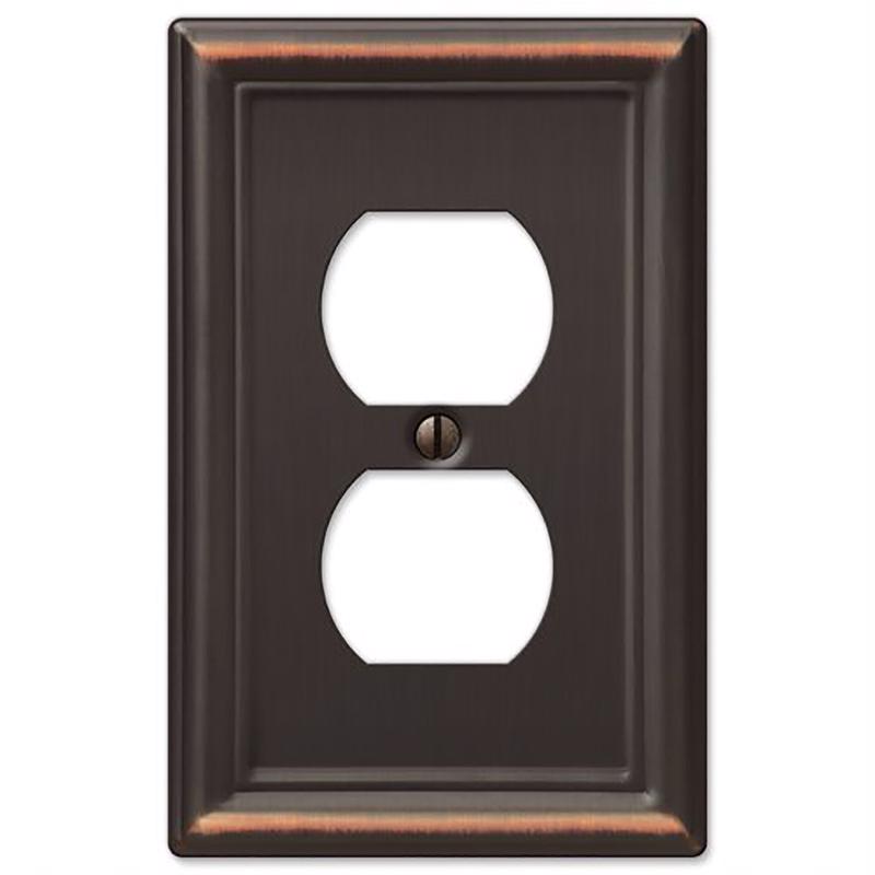 Amerelle 149DDB Chelsea Steel Wallplate 1 Duplex Outlet Aged Bronze