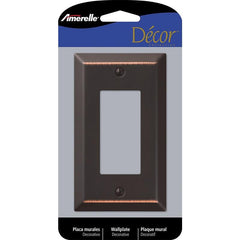 Amerelle 163RDB Century Wallplate, 1 Rocker, Aged Bronze