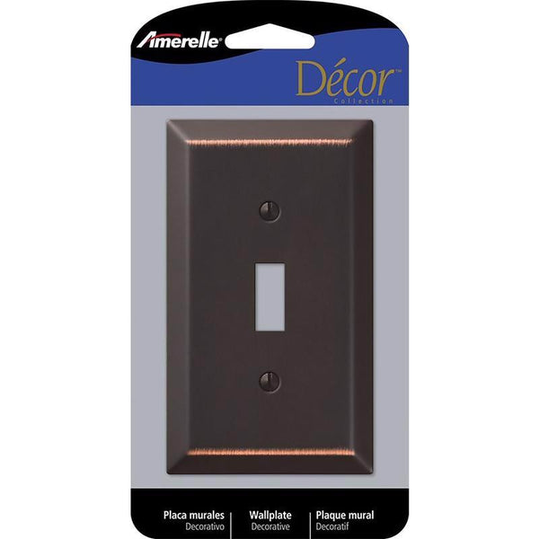 Amerelle 163TDB Century Wallplate, 1 Toggle, Aged Bronze