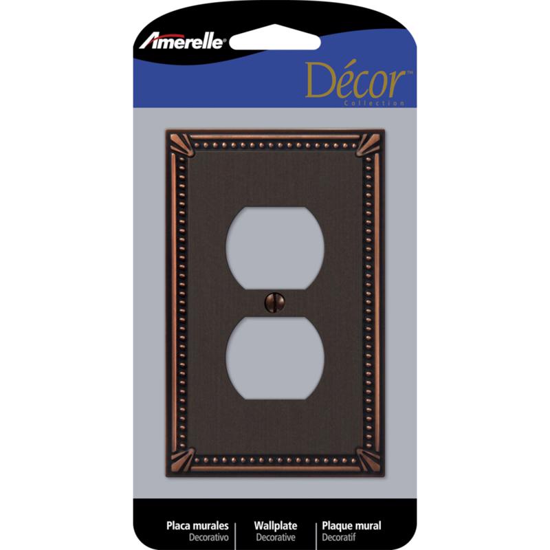 Amerelle 74DDB Wallplate, Double Toggle, Aged Bronze