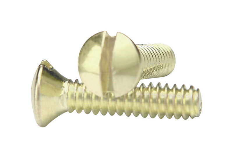 Amerelle PSBR Wallplate Screws, 1/2'', Brass