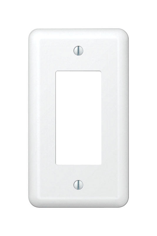 Amerelle Devon Single Rocker Steel Wallplate in White, 1 Count (Pack of 1)