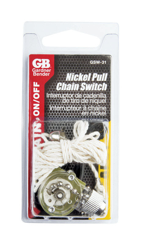 GB Gardner Bender GSW-31 Brass Plated Pull Chain Switches