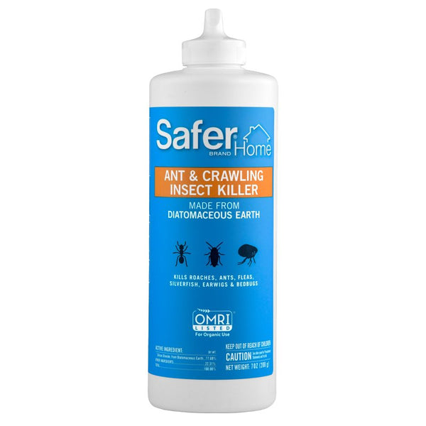 Safer Home Ant & Crawling Insect Killer - Diatomaceous Earth - SH5168-7 oz Puffer Bottle for Killing Insects - OMRI Listed - Kills Quickly, Easy to Use