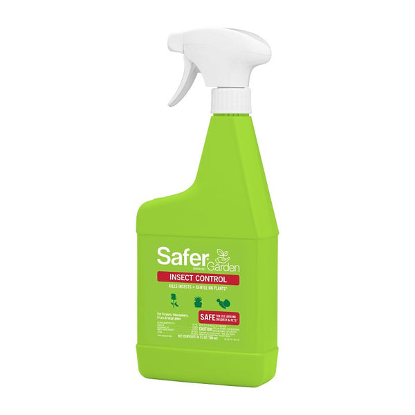 Safer Brand Garden SG5110 Insect Control and Killer Spray - Kills Aphids Beetles, Boxelder Bugs, Caterpillars, Earwigs, Spider Mites, Stink Bugs & More - Natural Oils Gentle on Plants - 24 fl oz
