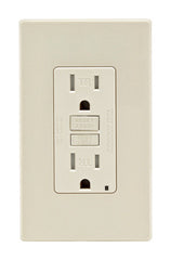 Leviton Smartlockpro Gfci Outlet 15A 125V Light Almond Nema 5-15R C36-GFTR1-0PT