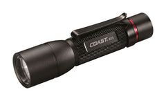 COAST HX5 410 Lumen LED Flashlight, Pure Beam Focusing, Slide Focus, Pocket Clip, Weatherproof, Pocket Sized, Battery Included, Black. 20769