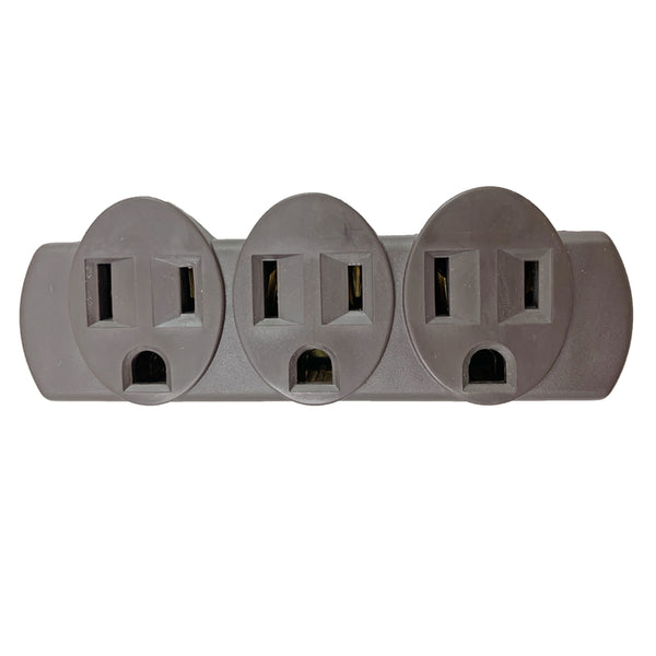 Projex FA-351B/01PRJ Adapter Grounded 3 outlets Brown