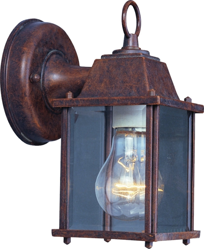 Boston Harbor AL1037-RB3L 3557139 Dimmable Outdoor Lantern, (1) 60/13 W Medium A19/Cfl Lamp, Rustic, Brown