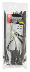 Gardner Bender 46-308UVBSC Nylon Self-Cutting Cable Tie, 8 inch, 50 lb. Tensile, Twist-Off Tail, Zip Tie, 50 Pk., UV Resistant Black