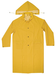 Custom Leathercraft mens Coat,raincoat trenchcoats, Yellow, Medium US R105M