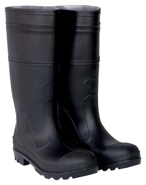 CLC Custom Leathercraft Rain Wear R23008 Over The Sock Black PVC Men's Rain Boot, Size 8
