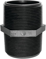GREEN LEAF M 1120 P M1120p, 1-1/2, Polypropylene Black Pipe Nipple, 1-1/2" MPT