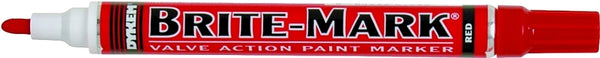 Dykem BRITE-MARK Medium Tip Paint Marker, Red 84006