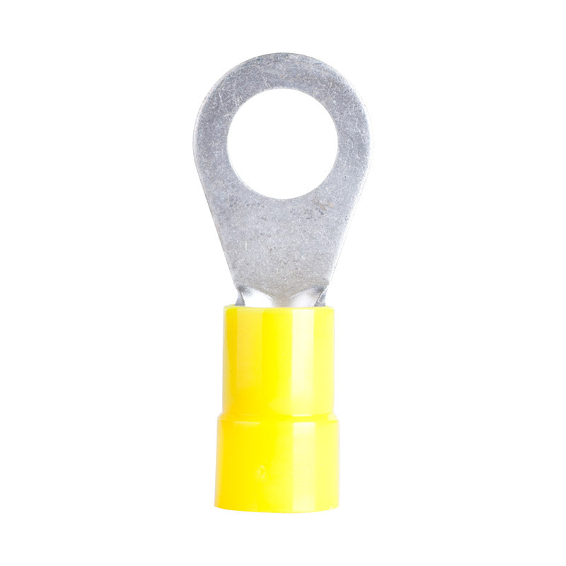 Gardner Bender 15-108 Electrical Ring Terminal, 12-10 AWG, Insulated Barrel, Crimp Connection, Yellow