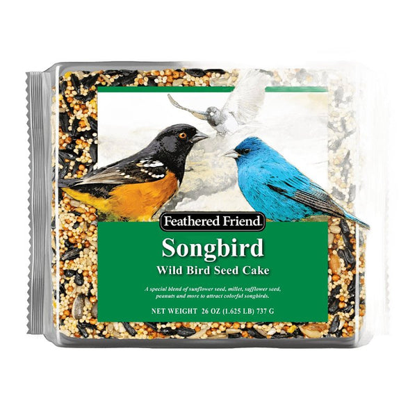 Feathered Friend 14383 Safflower Seed Wild Bird Food, 26 oz, Seed Cake