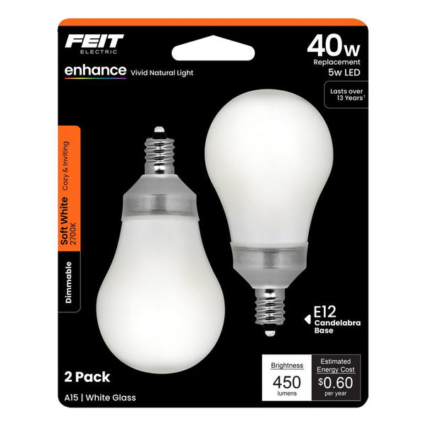 Vickerman Company LED Feit A15 40W Eq Sw BPA1540C927CA/2
