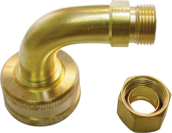 Plumb Pak PP84RB Elbow, for Use with Maytag, Amana, Kitchen Aid, Whirlpool and Jenn-Air Model Dishwashers, 3/8" x 3/4", Rubbed Brass