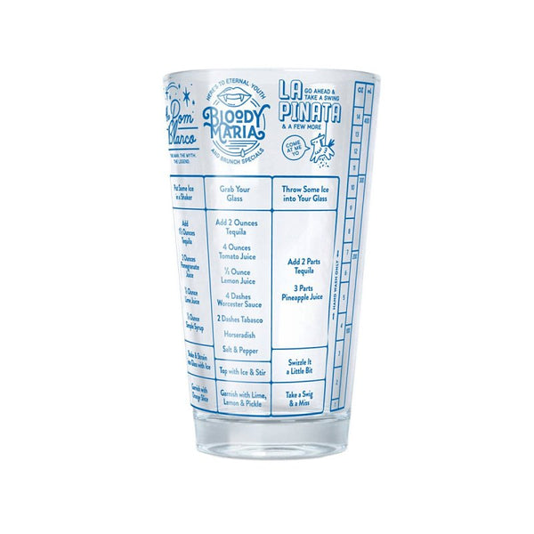 Genuine Fred Fred GOOD MEASURE Cocktail Recipe Glass, Tequila 5192624