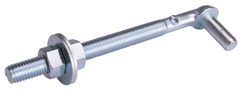 MINTCRAFT LR083 ProSource Bolt Hook, 1/2 in Dia X 6 in L, Zinc Plated, 1/2" x 6"