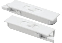 Prime-Line F 2749 Tilt Latch Pair, White Plastic Construction, Spring-Loaded, Snap-In (1 Pair)