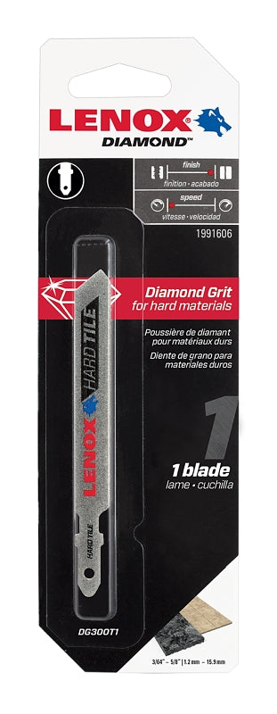 LENOX Tools 1991606 T-Shank Diamond Grit Jig Saw Blade, 3 1/2" x 3/8", 1 Pack