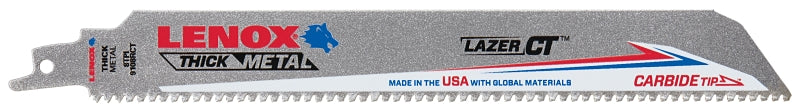 Lenox Tools 2014224 9" 8TPI LAZER Ct 9108RCT Reciprocating Saw Blade 1PK
