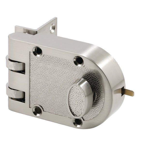 Prime-Line Defender Security U 10817 Deadlock, Jimmy-Resistant, Single Cylinder Door Lock with a Satin Nickel Finish (Single Pack)