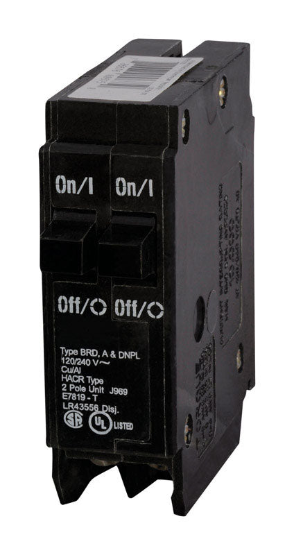 EATON CORPORATION Eaton Br3030 Single Pole Tandem Circuit Breaker, 120V, 2-30-Amp, Pack of 1, Black